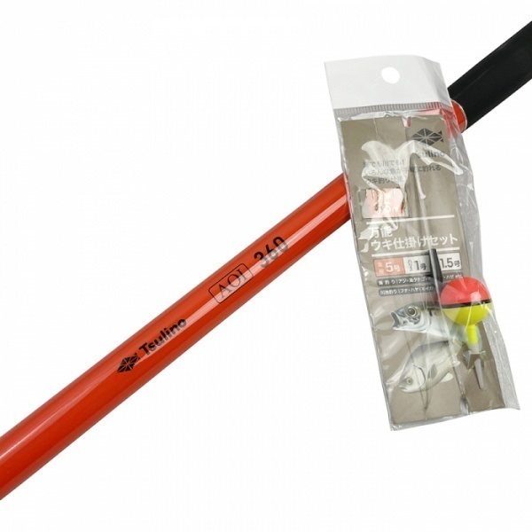 川・池 小物釣セット 【振り出し万能竿と仕掛けのセット】(360)